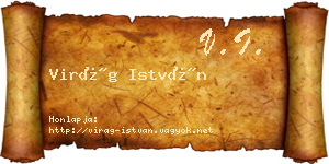 Virág István névjegykártya