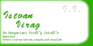 istvan virag business card